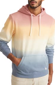Marine Layer Signature Ombré Stripe Organic Cotton Blend Fleece Hoodie
