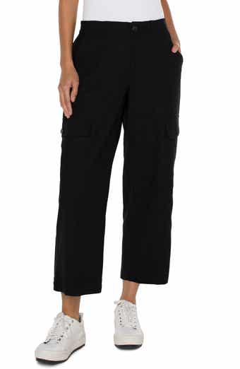 Liverpool Los Angeles High Waist Crop Wide Leg Cargo Pants