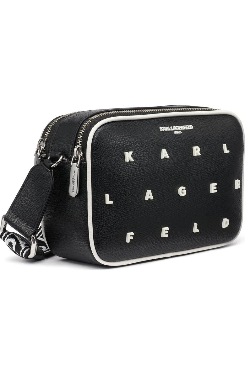 KARL LAGERFELD PARIS Maybelle Crossbody, Alternate, color, Black/White