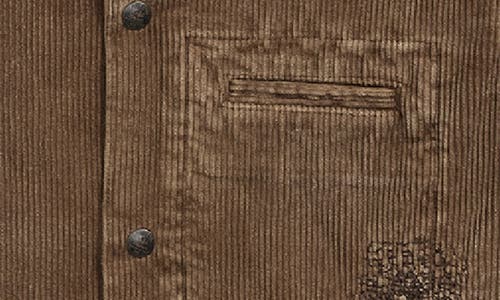 Double Rl Rip & Repair Cotton Corduroy Chore Coat In Brown