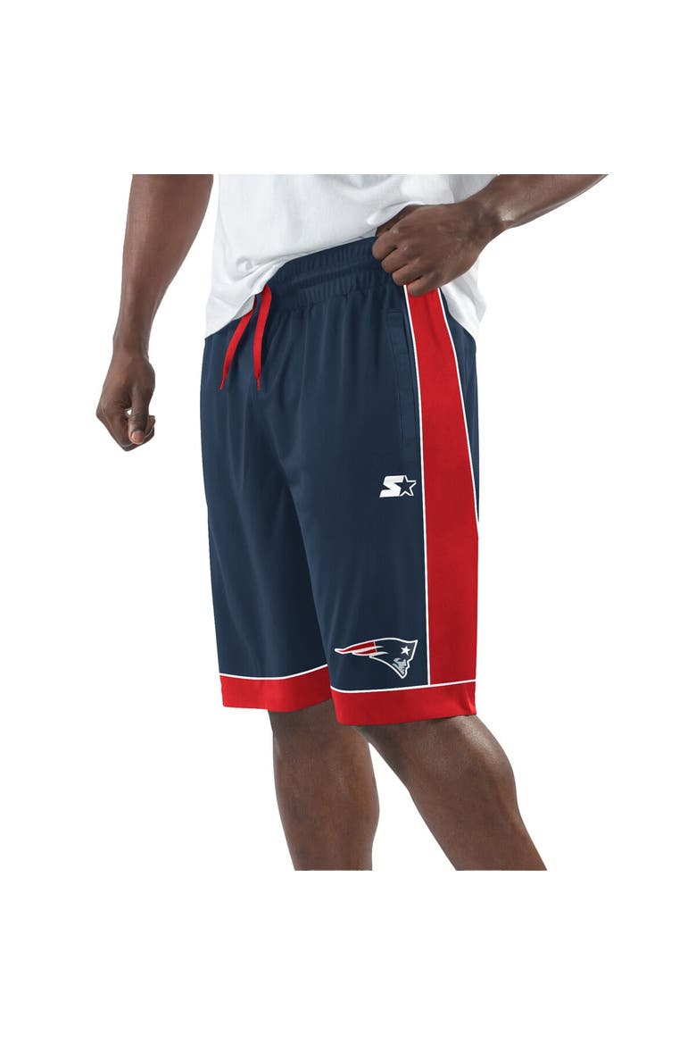 Men's Starter Navy/Red New England Patriots Fan Favorite Fashion Shorts, Main, color, Navy