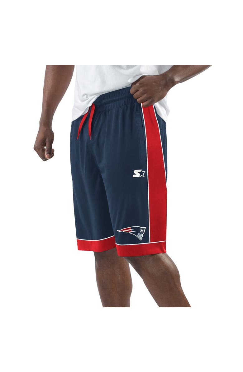 STARTER Men's Starter Navy/Red New England Patriots Fan Favorite Fashion Shorts, Main, color, Navy