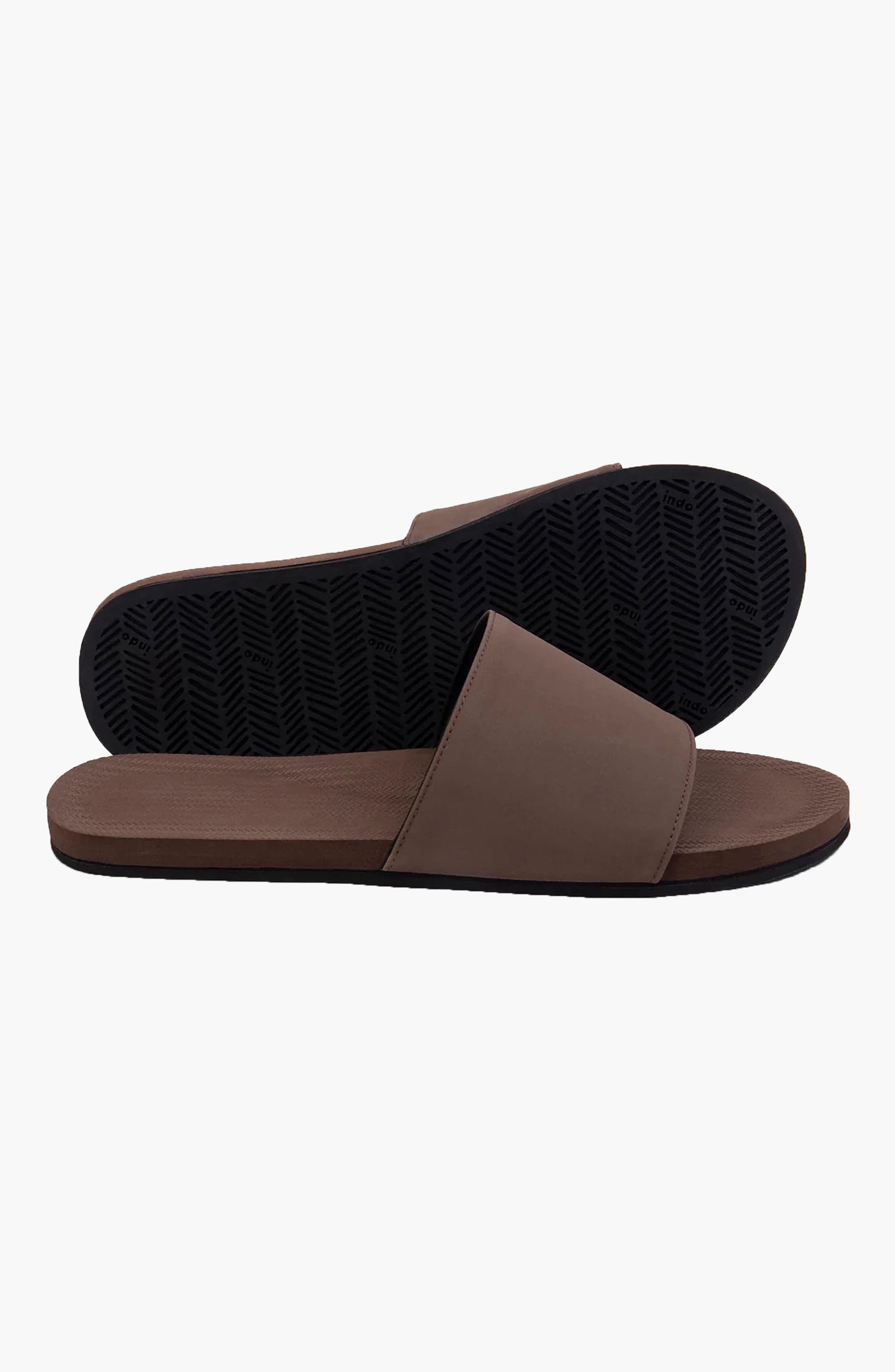 Responsibly-Made Tire Sole Slide Sandals, Alternate, color, Soil