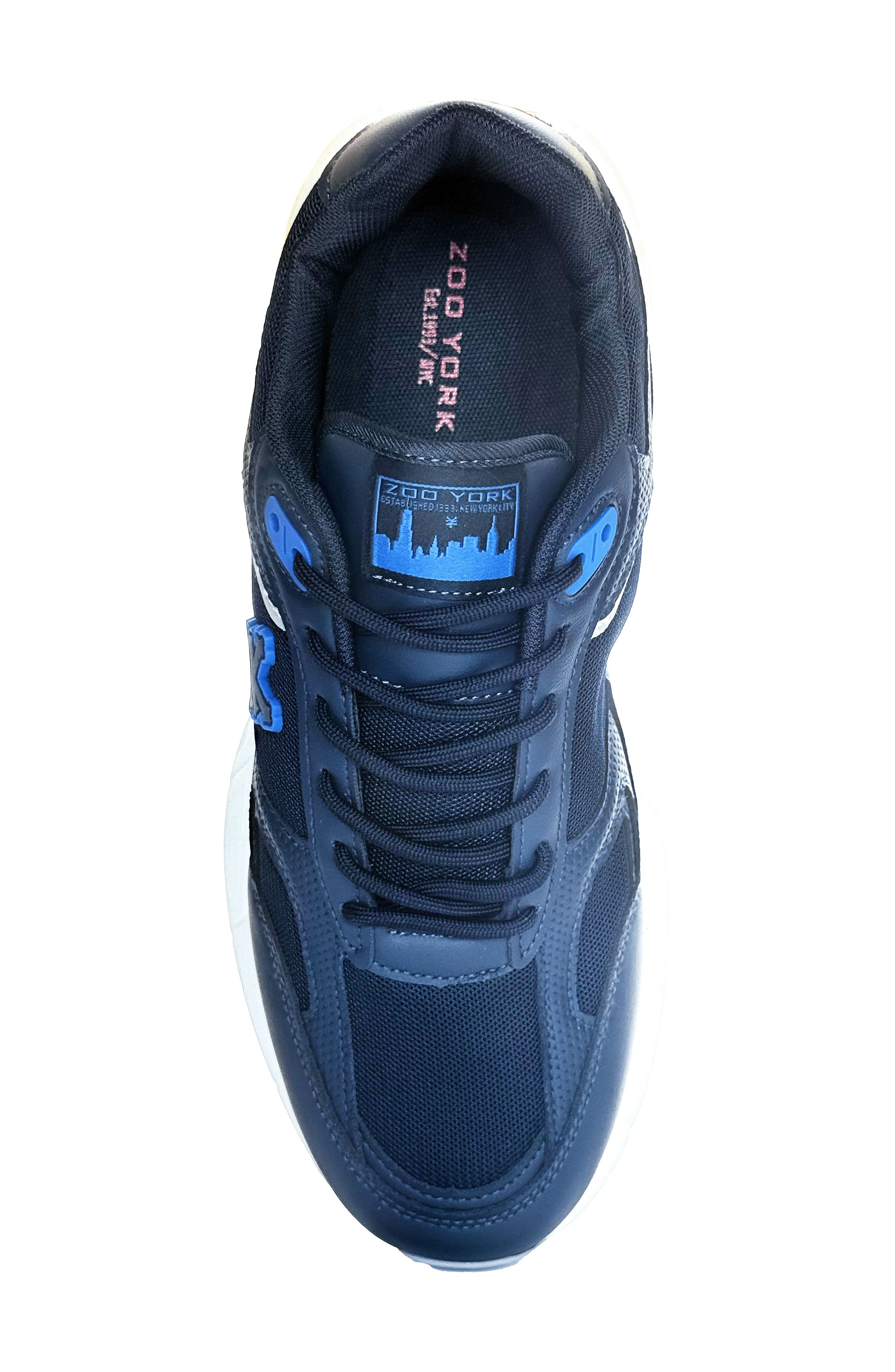 Uncle Faux Leather Sneaker, Alternate, color, NAVY