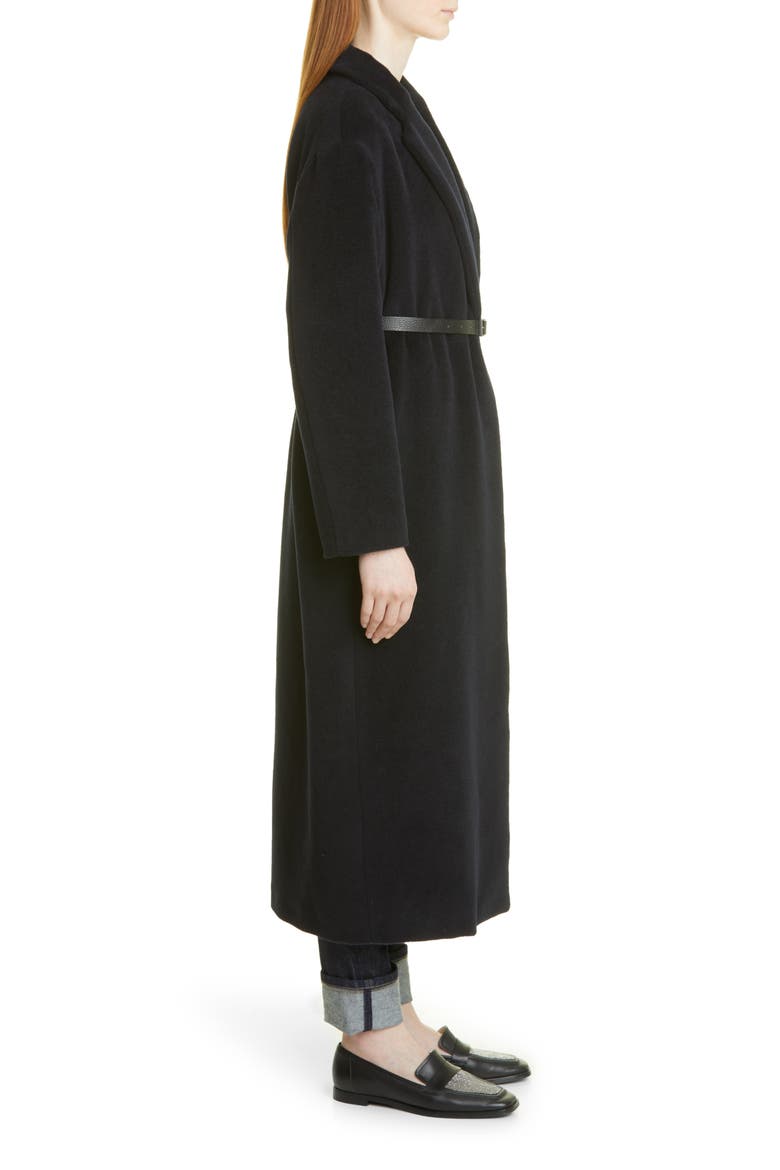 Belted Wool Wrap Coat, Alternate, color, BLUE