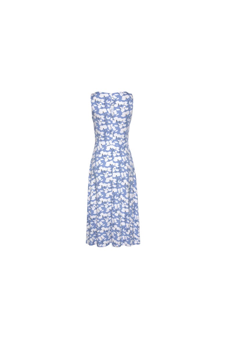 Sleeveless A-Line Dress, Alternate, color, Blue-Printed