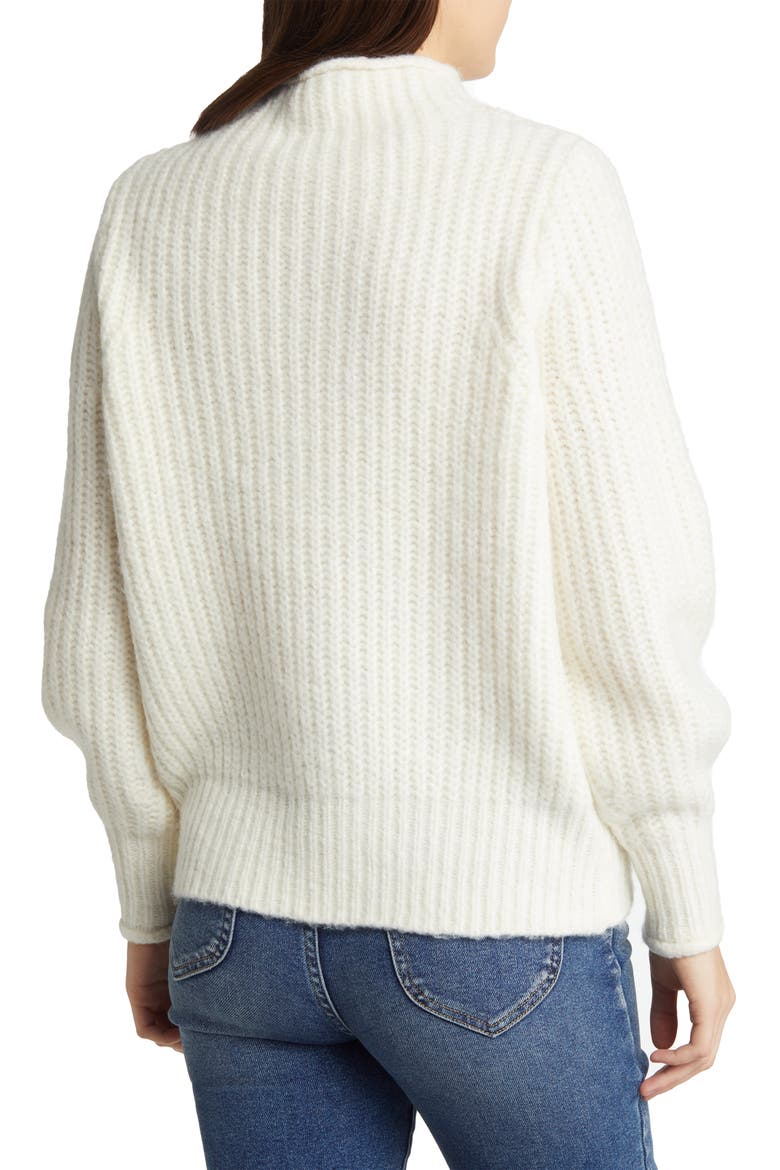 Loretto Funnel Neck Sweater, Alternate, color, ANTIQUE CREAM