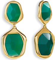 Monica Vinader Green Onyx Drop Cocktail Earrings