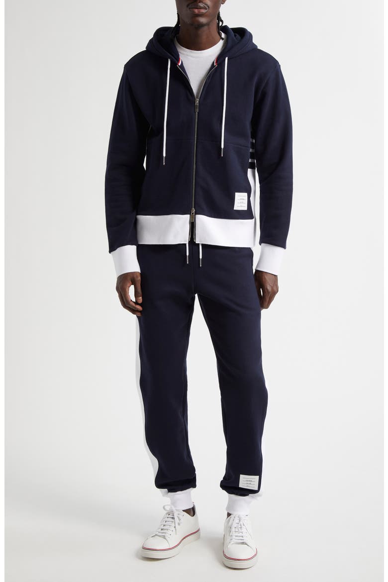 4-Bar French Terry Joggers, Alternate, color, 415 NAVY