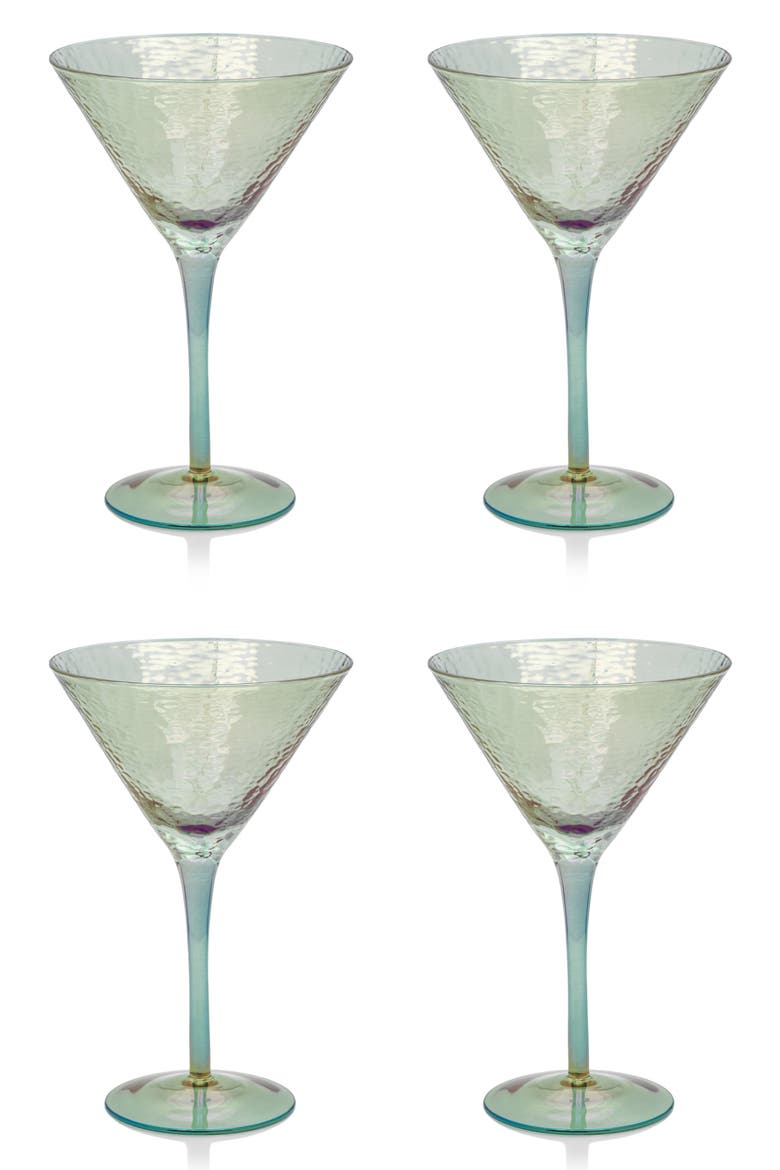 Set of 4 Aperitivo Martini Glasses, Main, color, BLUE