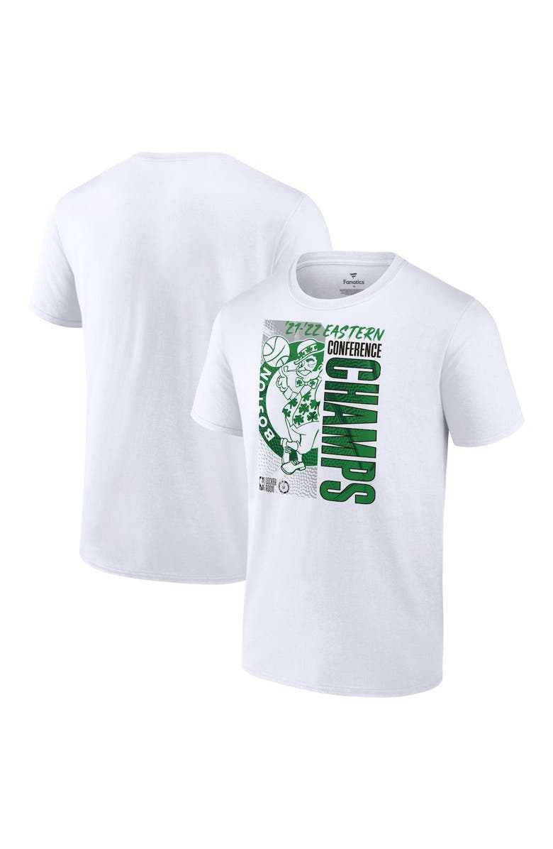 FANATICS Men's Fanatics White Boston Celtics 2022 Eastern Conference Champions Locker Room T-Shirt, Main, color, 