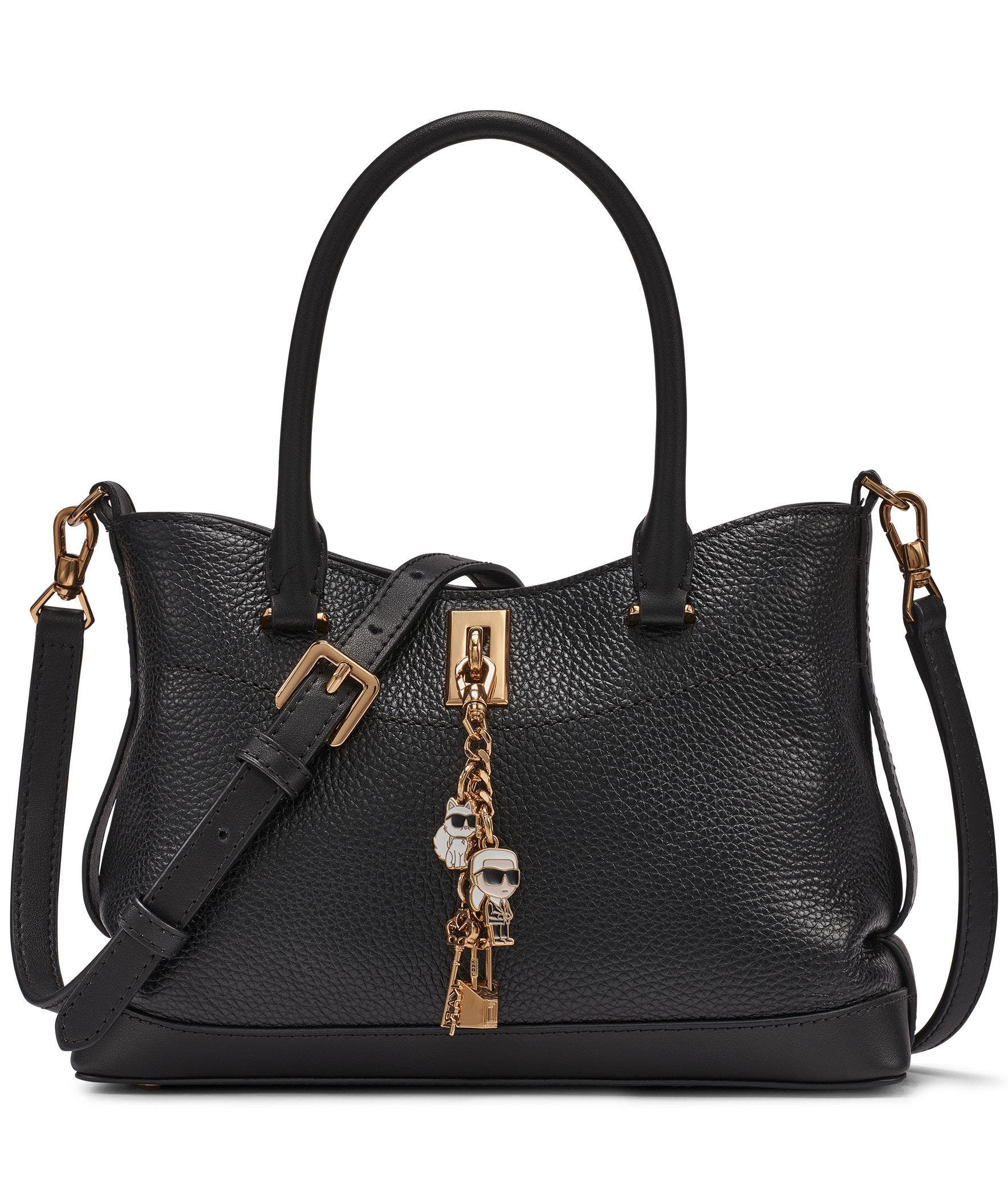 KARL LAGERFELD PARIS Gisele Crossbody, Main, color, Black/Gold