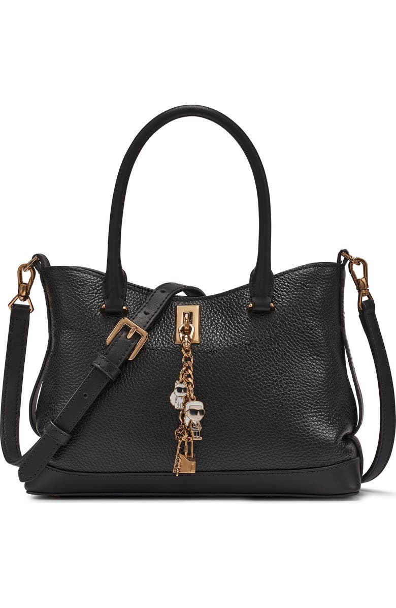 KARL LAGERFELD PARIS Gisele Crossbody, Main, color, Black/Gold