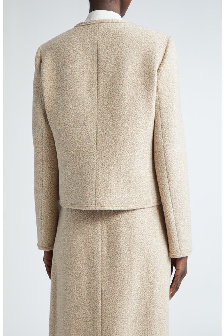 Insulated Wool Crop Jacket, Alternate, color, OAT MULTI