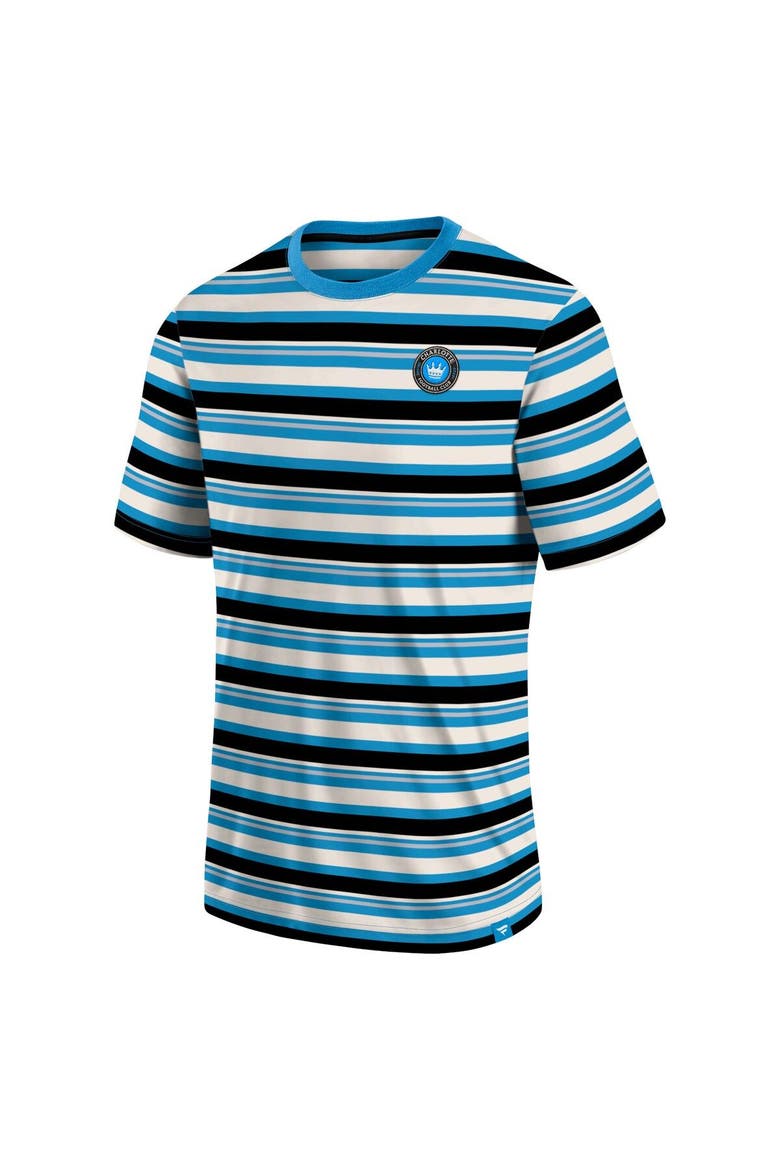 Men's Fanatics Branded Blue Charlotte FC Shot Clock Stripe T-Shirt, Alternate, color, Blue