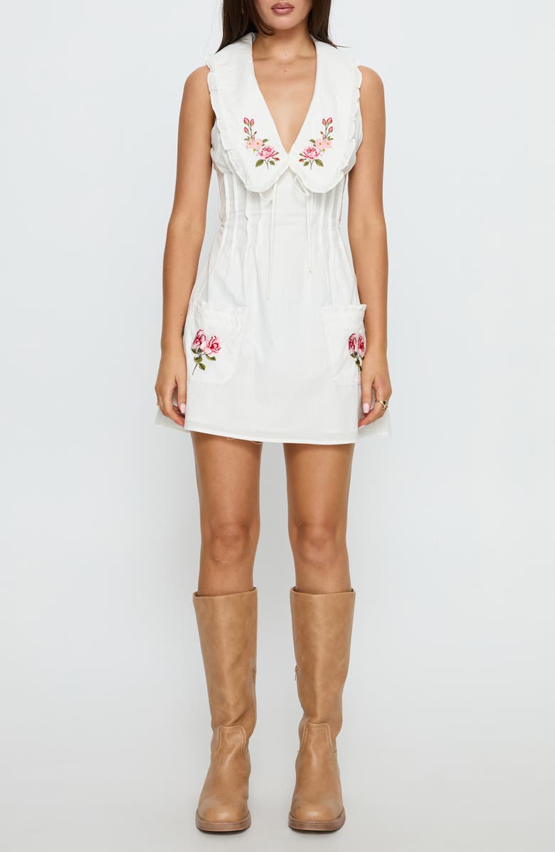 Princess Polly Breanda Collared Minidress, Main, color, White