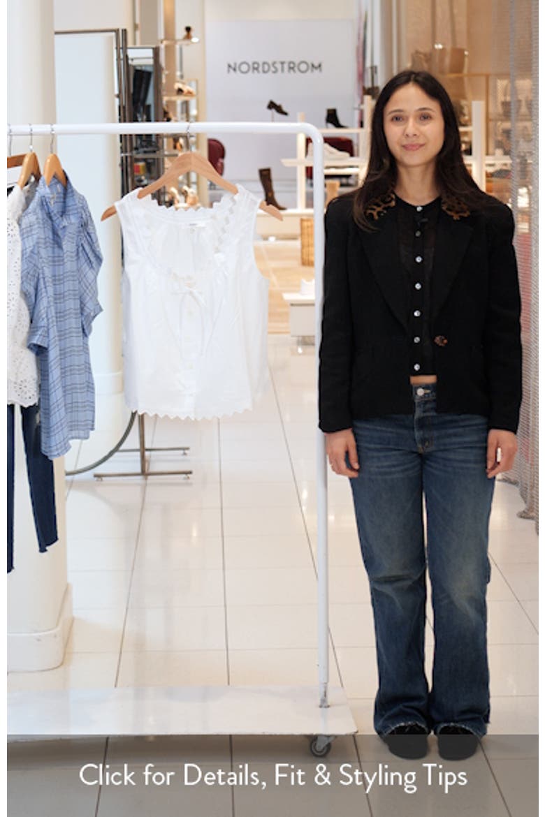 The Serene Eyelet Trim Cotton Top video