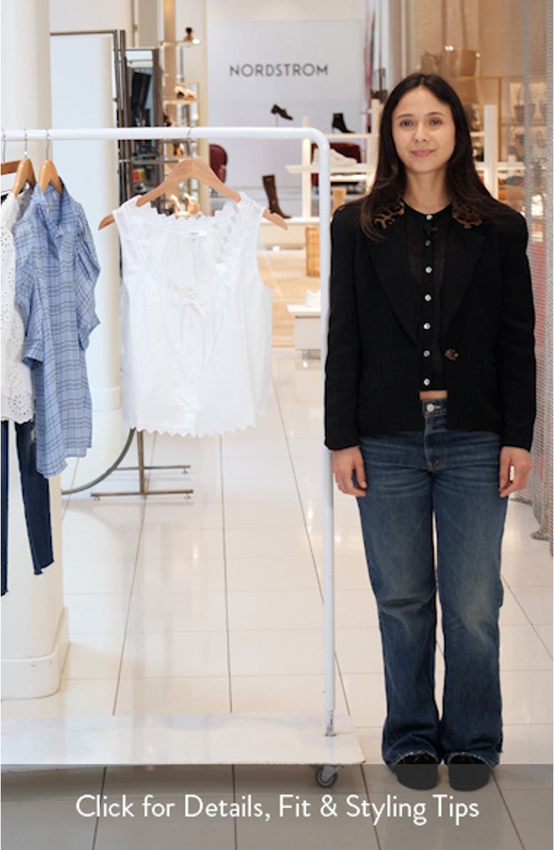 The Serene Eyelet Trim Cotton Top, sales video thumbnail