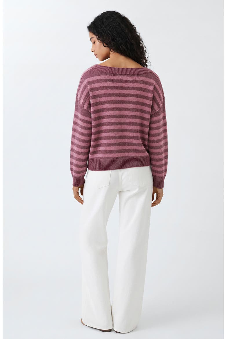 Metallic Stripe Sweater, Alternate, color, PINK