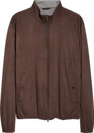 Herno Faux Suede Bomber Jacket
