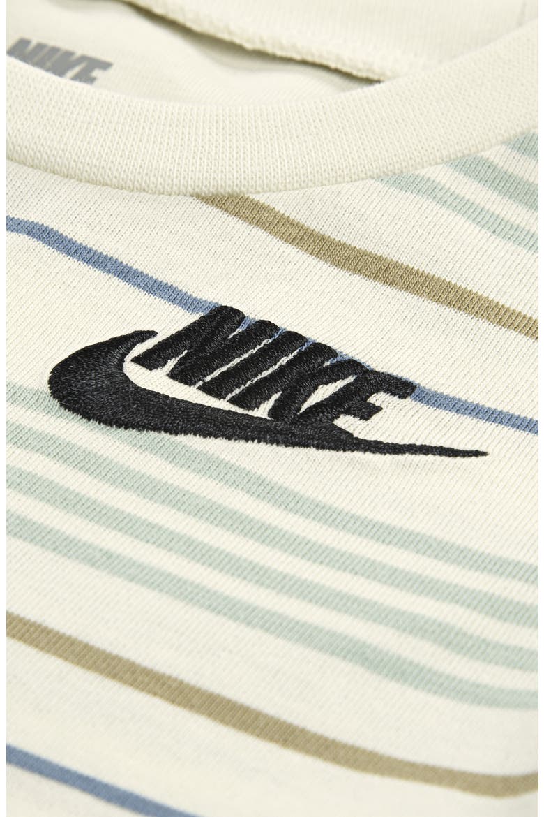Stripe T-Shirt & French Terry Shorts Set, Alternate, color, PARACHUTE BEIGE