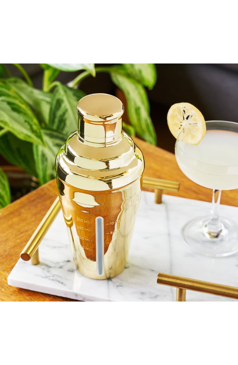Viski Belmont Measured Cocktail Shaker, Alternate, color, Gold