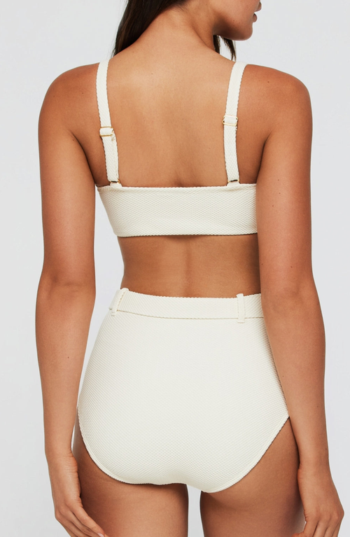 Hermoza Lucia Square Neck Two-piece Bikini Top In Neutral