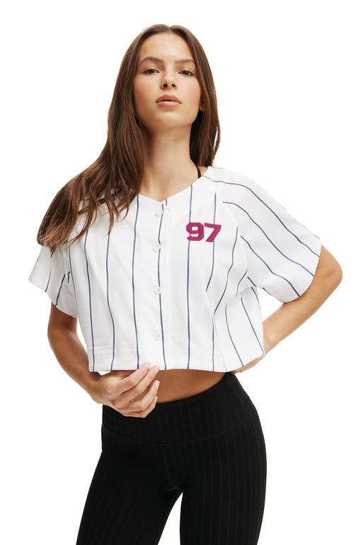 Cotton On Body Active Mesh Raglan Graphic Tee In White