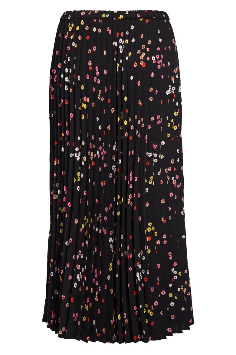 Pleated Midi Skirt, Alternate, color, BLACK MULTI GALINA FLORAL