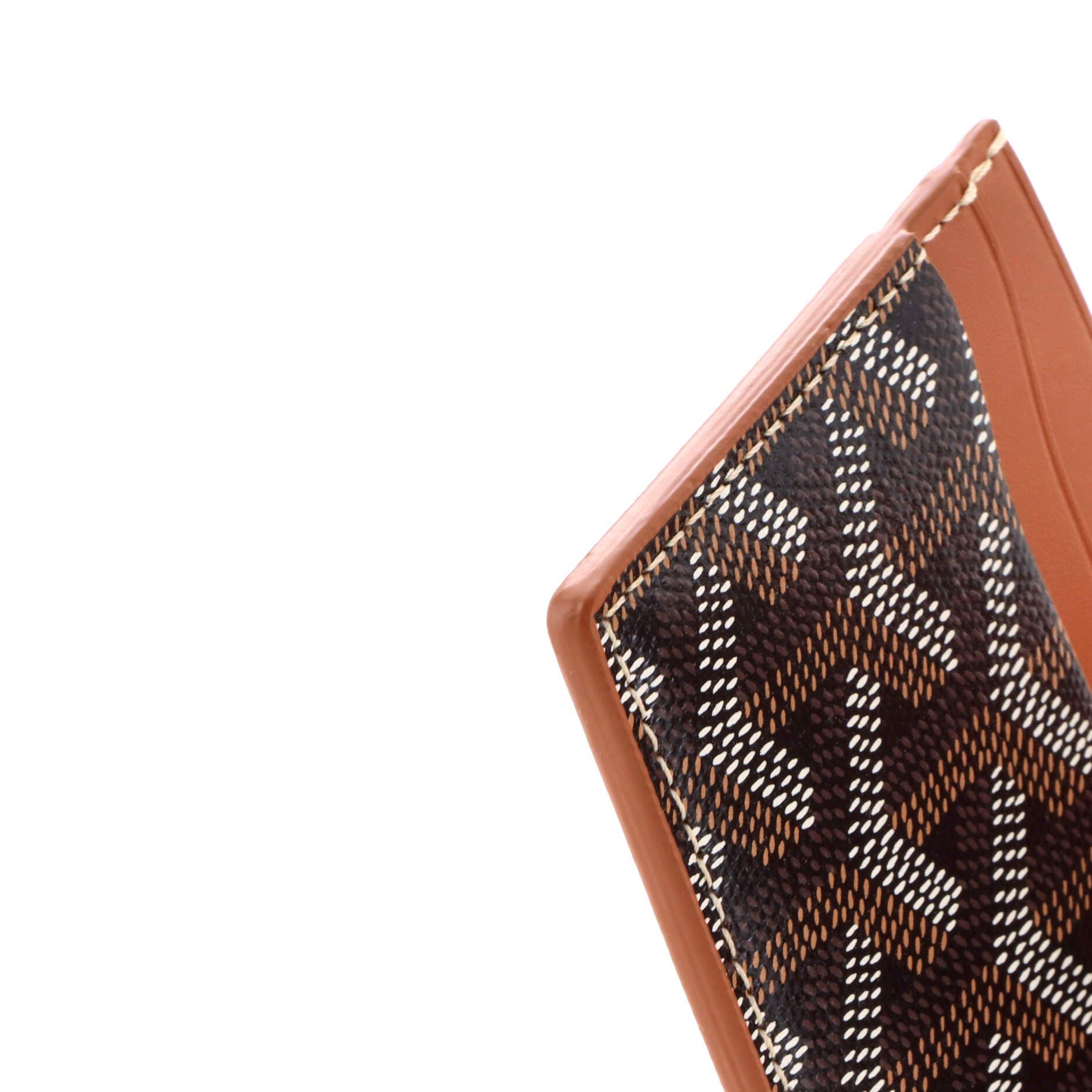 Pre-Owned Goyard Saint Sulpice Card Holder Coated Canvas, Alternate, color, Black