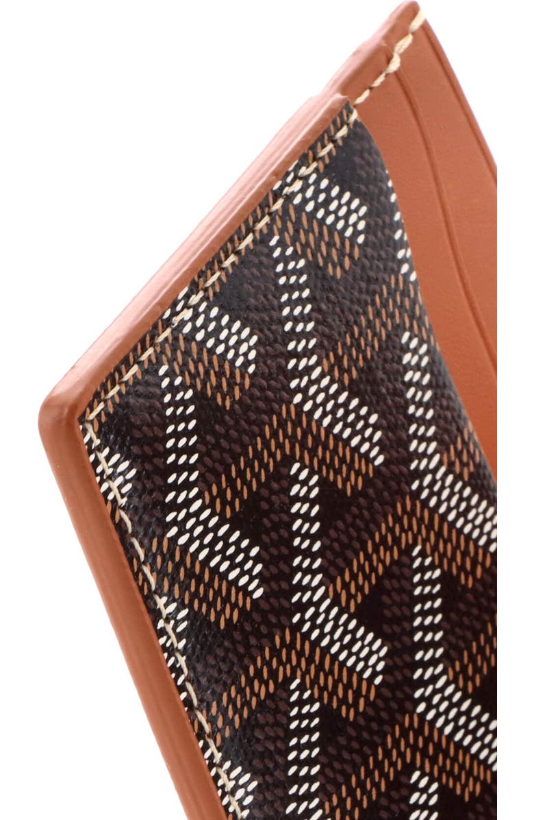 Pre-Owned Goyard Saint Sulpice Card Holder Coated Canvas, Alternate, color, Black