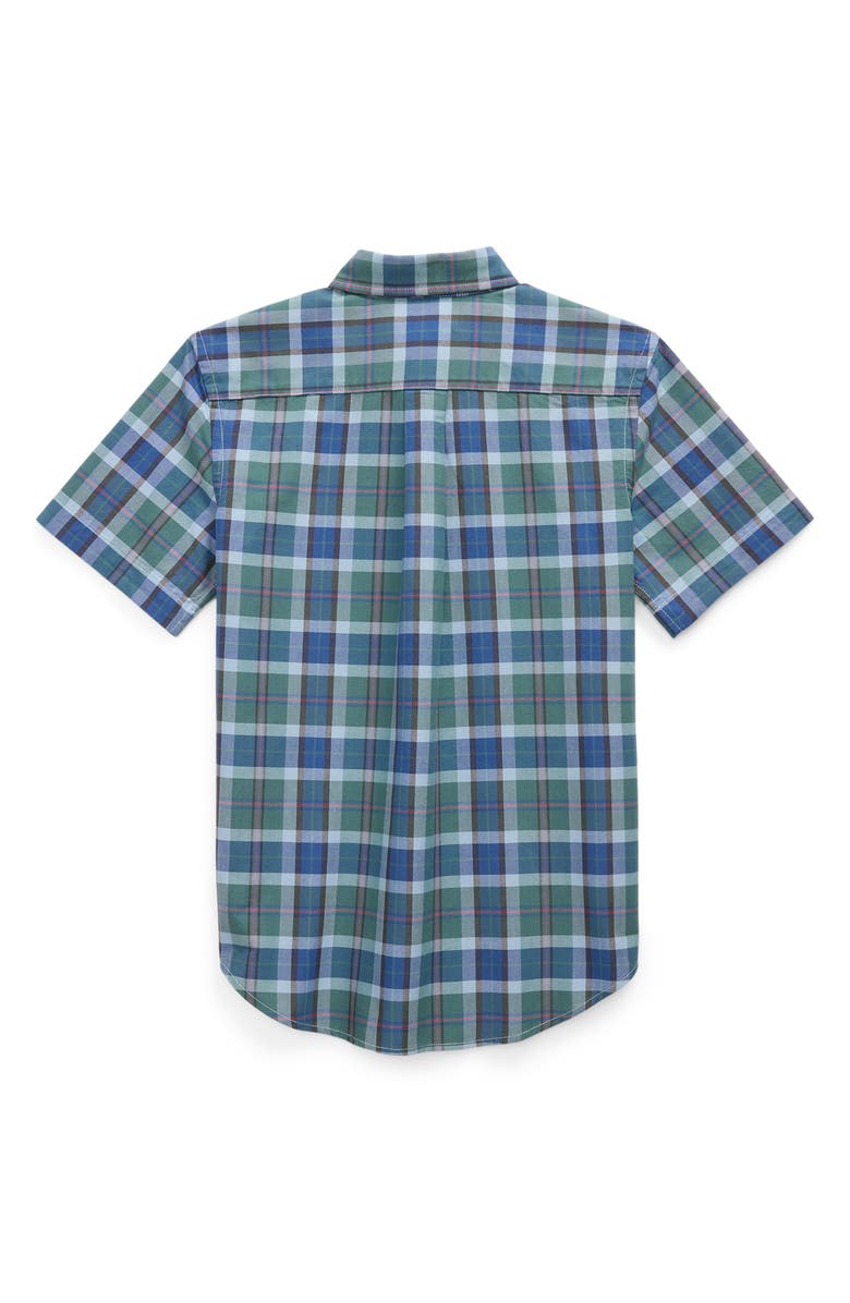 Polo Ralph Lauren Kids' Short Sleeve Plaid Cotton Button-Down Oxford Shirt, Alternate, color, 