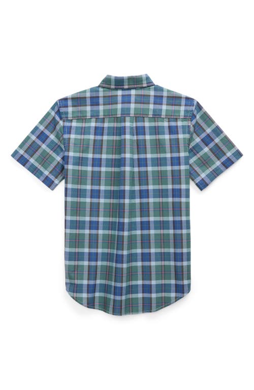 Polo Ralph Lauren Kids' Short Sleeve Plaid Cotton Button-down Oxford Shirt
