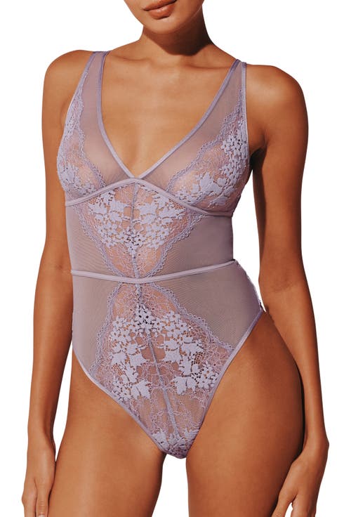 All Day Lace Unlined Thong Bodysuit
