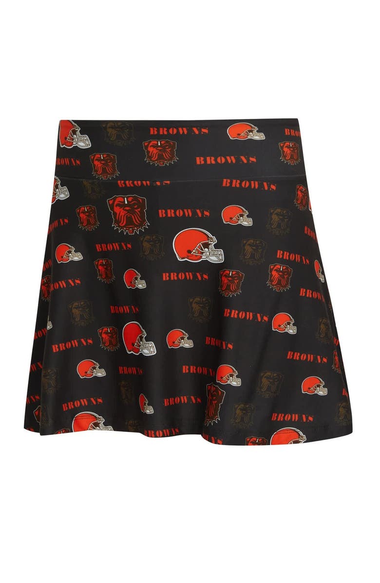 CONCEPTS SPORT Women's Concepts Sport Brown Cleveland Browns Mosaic Allover Print Skort, Alternate, color, Brown
