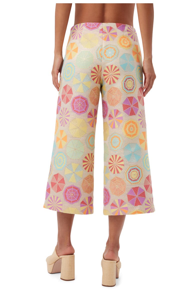 Trina Turk Diona Crop Umbrella Jacquard Pant, Alternate, color, 