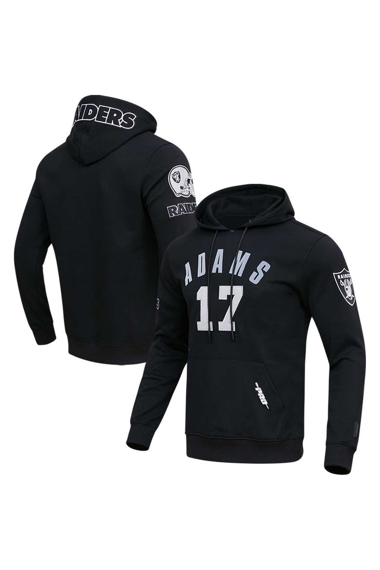 Men's Pro Standard Davante Adams Black Las Vegas Raiders Player Name & Number Pullover Hoodie, Main, color, Black