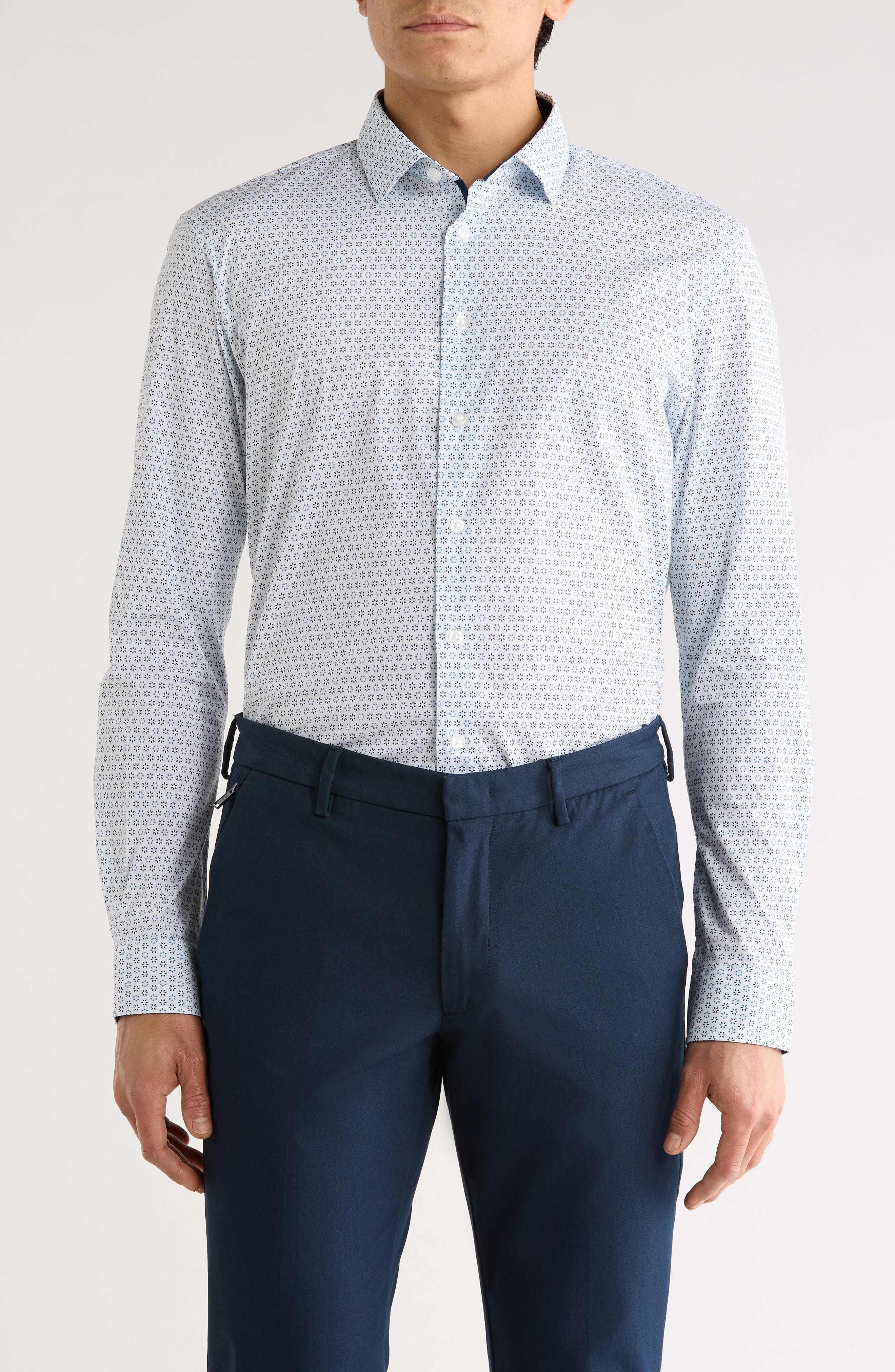 SOUL OF LONDON Stretch Cotton Sport Shirt