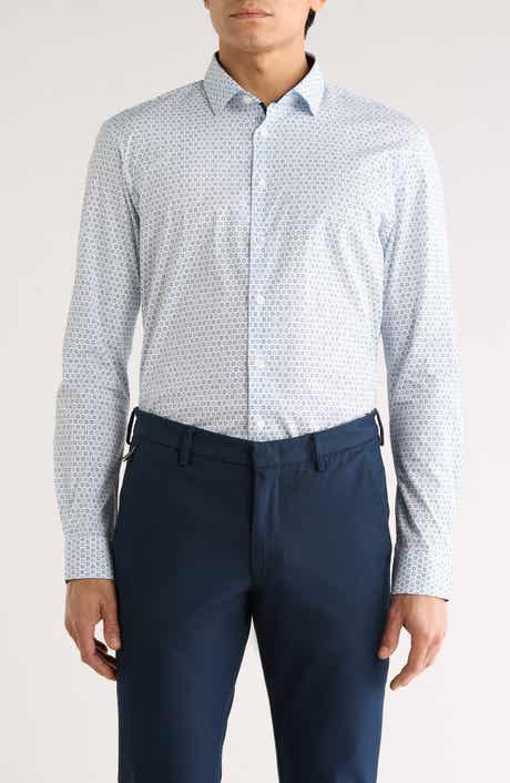 SOUL OF LONDON Stretch Cotton Sport Shirt