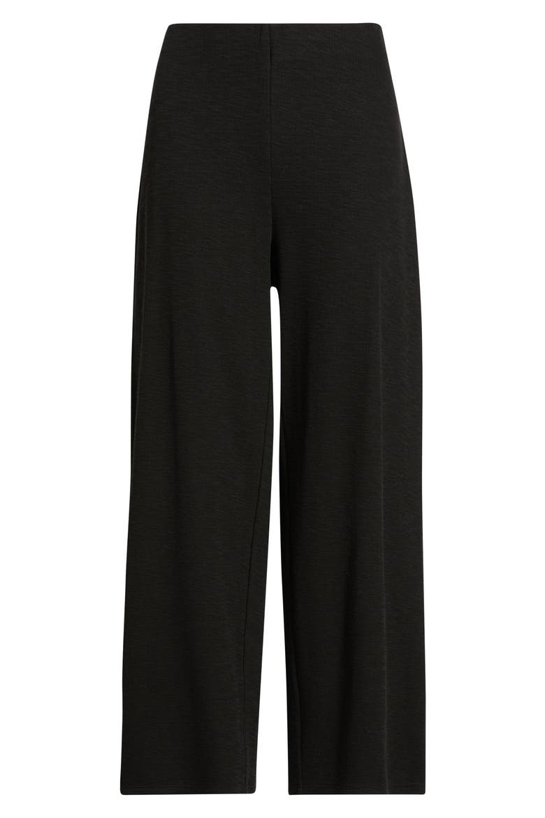 Organic Cotton Ankle Straight Leg Pants, Alternate, color, BLACK
