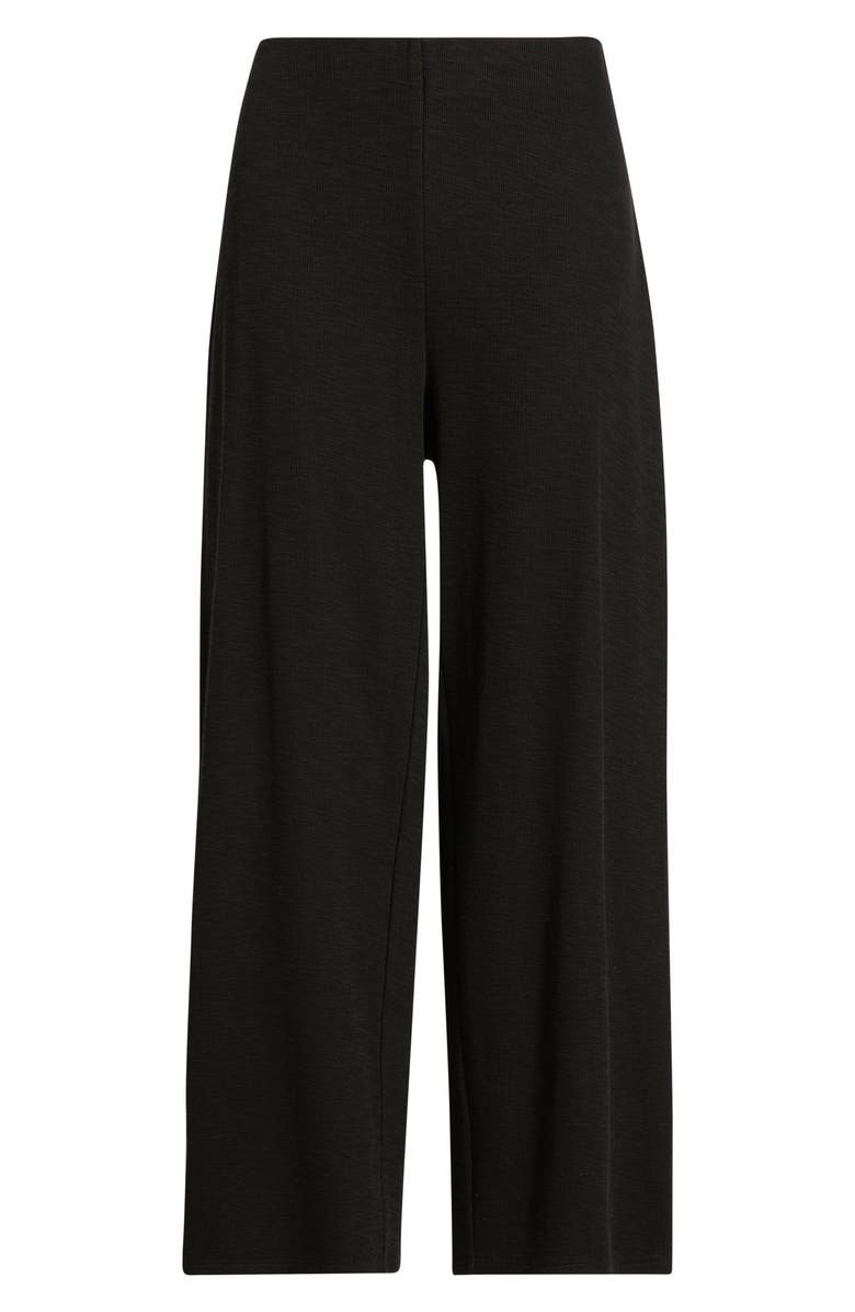 Eileen Fisher Organic Cotton Ankle Straight Leg Pants, Alternate, color, Black