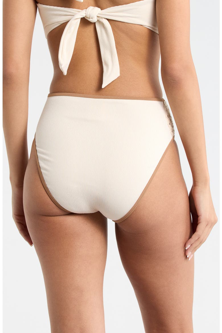 High Waist Bikini Bottoms, Alternate, color, WHITE SAND