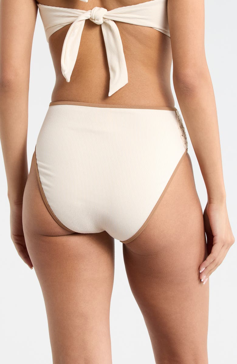 Sanctuary High Waist Bikini Bottoms, Alternate, color, White Sand