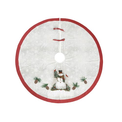 C & F Home C&f Home Woodland Treeskirt In White