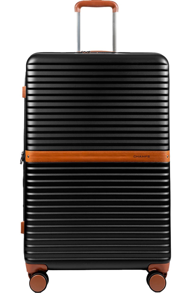 CHAMPS Vintage II 28-Inch Hardside Spinner Packing Case, Main, color, Black