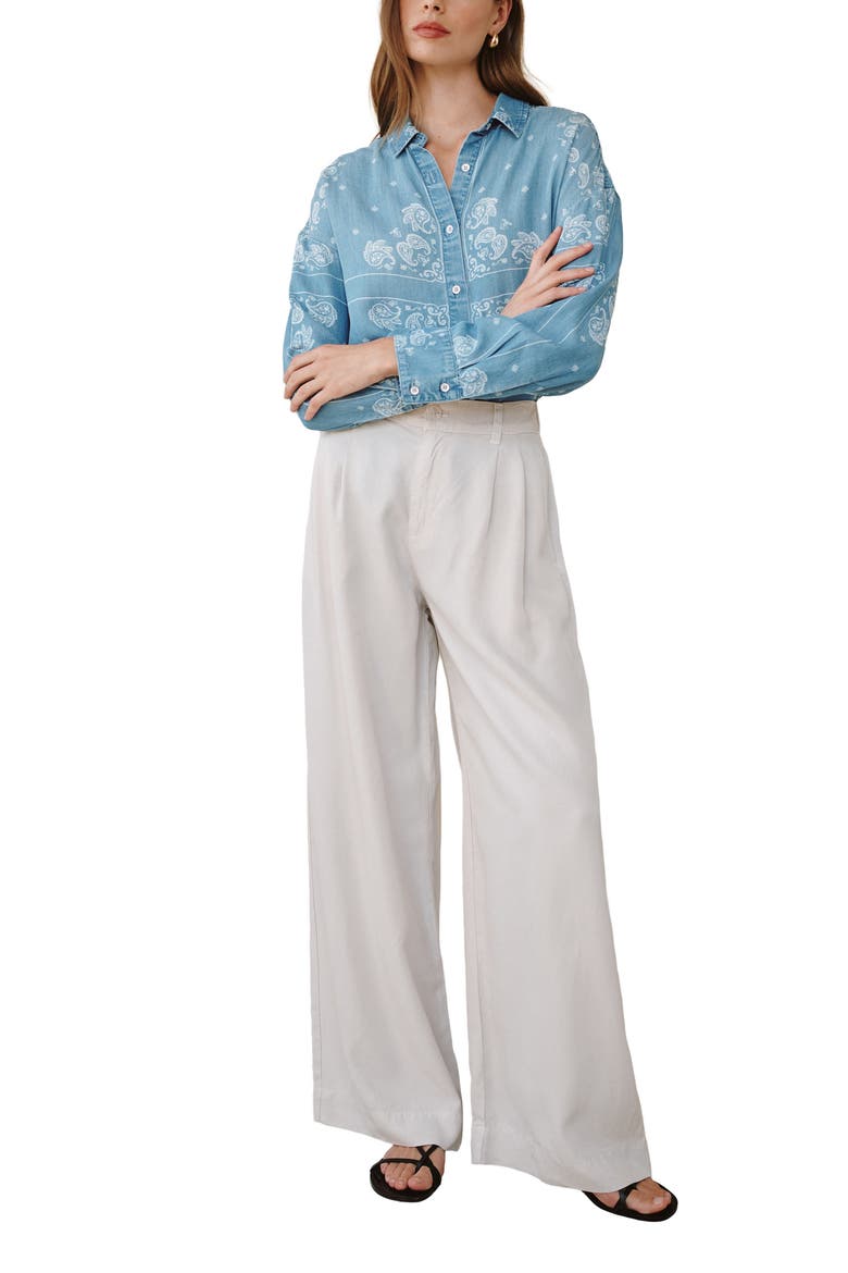 Pleated Super Wide Leg Pants, Alternate, color, IVORY STONE
