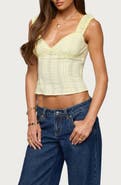 EDIKTED Katerine Lace Trim Tank