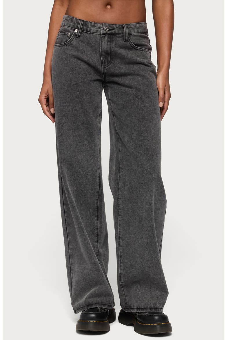 Raelynn Low Rise Baggy Jeans, Main, color, BLACK-WASHED