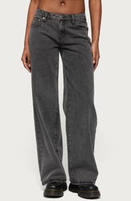 EDIKTED Raelynn Low Rise Baggy Jeans
