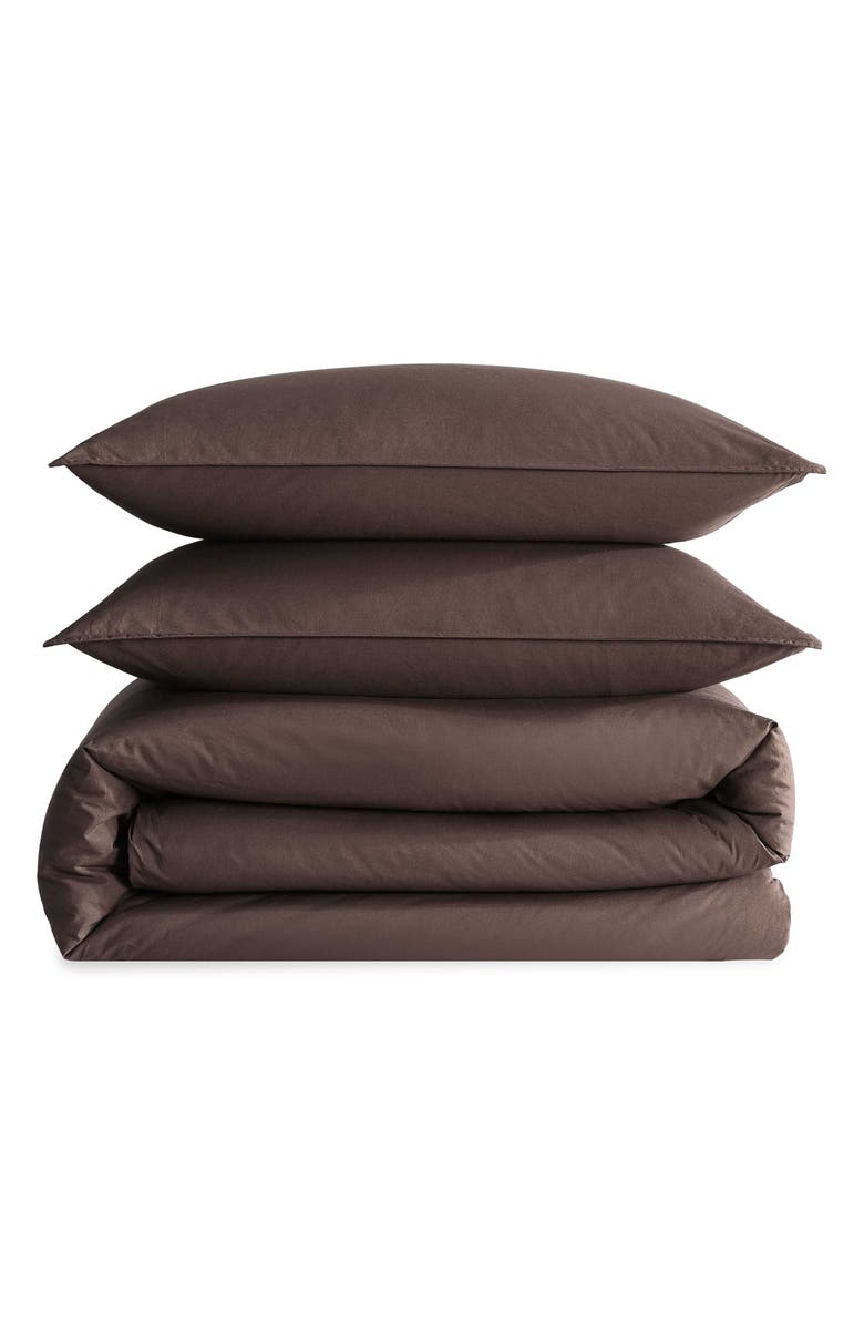 Calvin Klein Washed Percale Comforter
Sham Set, Main, color, Earth